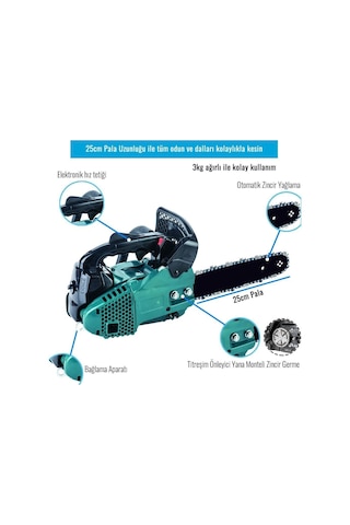 Prohummer Ph217 35cm Portatif Mini Benzinli Dal Kesme Ağaç Motoru