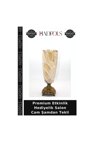 Premium Etkinlik Hediyelik Salon Cam Şamdan Tekli Çok Renkli