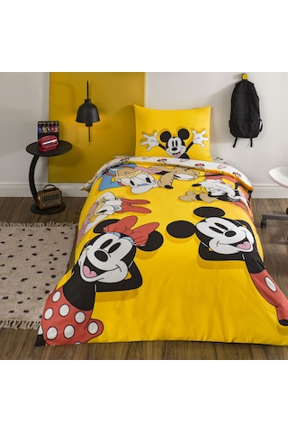 Taç Lisanslı Disney Mickey & Friends Tek Kişilik Pamuk Nevresim Takımı 000000001000050010 Çok Renkli