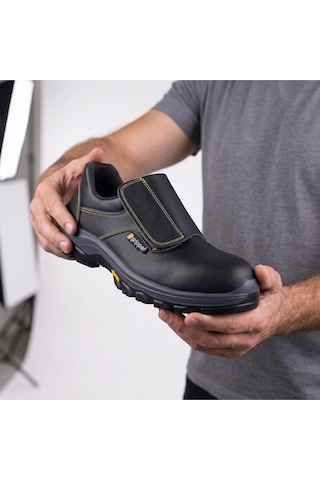 Mekap Gripper Gpr-34 Rs2 Kaynakçı İş Ayakkabısı - 300 C Yanmaz Vibram Tabanlı Kompozit Burunlu Deri Siyah