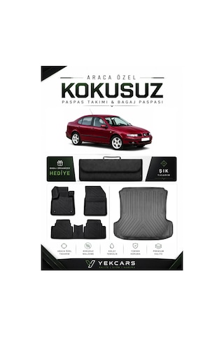 Seat Toledo 1999 Model Aracınıza Özel 4d Karbonlu Kauçuk Paspas Takımı Ve Bagaj Havuzu
