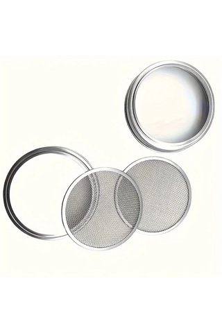 Willowhaven 86mm Mason Jar Filtre Kapak Seti 4 Adet Paslanmaz Çelik Çimlenme Kapakları