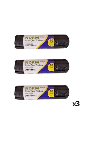 Norm Çöp Torbası Poşeti - 2 Kat - 400 Gr. - 80x110 Cm. - 30 Adet