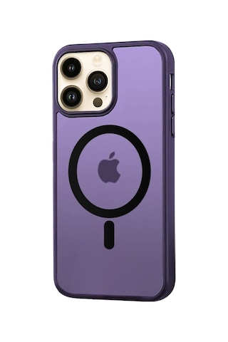 Fitcase Apple Uyumlu iPhone 14 Pro Max Magsafe Özellikli Mor Seri Kapak