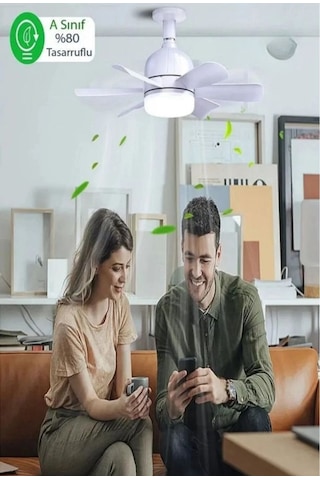 Helios Hs-9301 Vega 25w 5 Pervaneli Led Işıklı Tavan Vantilatörü 1 Adet