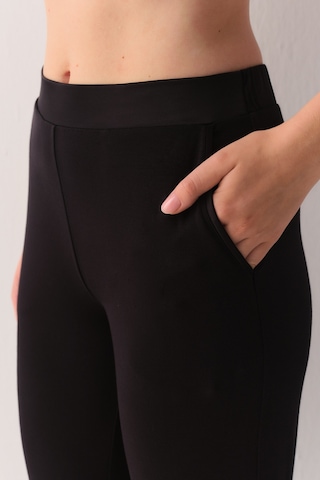 Suwen Modal Luxe Pantolon Sh27407624012 Siyah