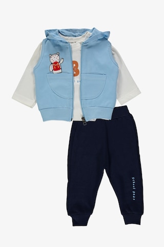 School Bear Cepli Erkek Bebek 2iplik Yelekli Takım Mnk14140 Mavi