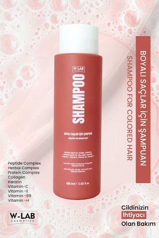 W-Lab Cosmetics Boyalı Saçlar İçin Şampuan 400 Ml