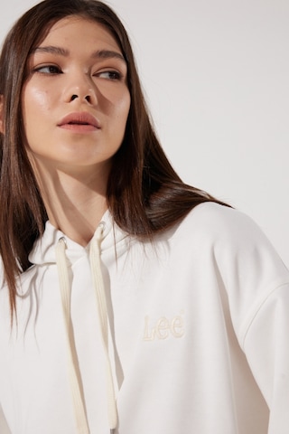Lee Loose Fit Rahat Kesim Kapüşonlu Yaka Ekru Sweatshirt L53PSR104 Ekru