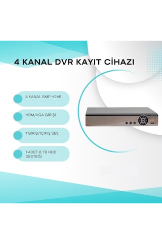 Speedron 4 Kanal Xmeye H265 Dvr Kayıt Cihazı