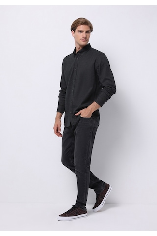 Colin's Colins Regular Fit Shirt Neck Düz Erkek Yeşil Uzun Kol Gömlek Cl1070811 Q1.v1 Kha Haki