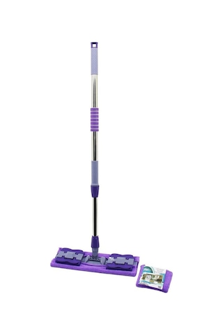 İbico İ21-018 Mandallı Palet Mop - Mikrofiber Yedekli, 70-107 Cm Metal Uzayan Sap, 360