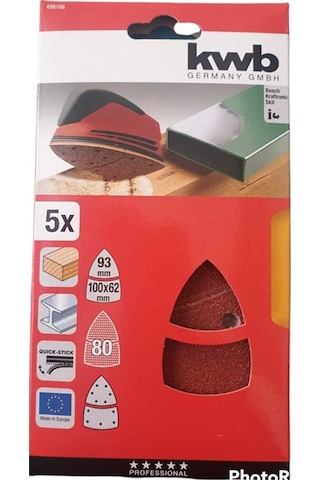 Kwb Üçgen Zımpara 80 Kum 5 Adet 80 Kum