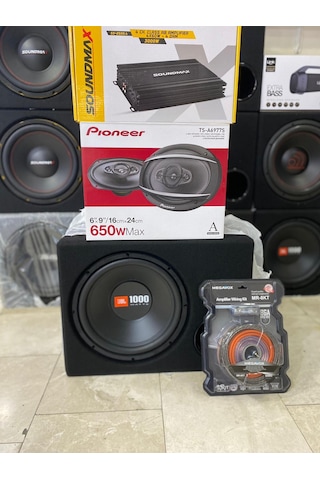 Jbl Paket Set 30cm Bass 4kanallı Anfi Pıoneer Oval Hoparlör 650w