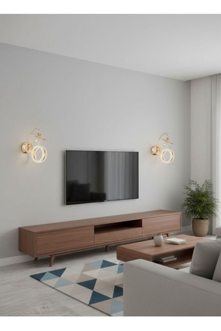 Zero Model Tekli Gold 3 Renk Oturma Yatak Mutfak Çocuk Mutfak Odası Modu Led Aplik Metalik