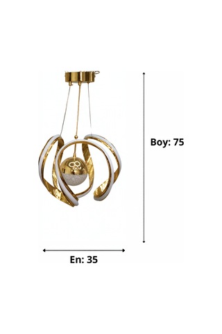 Ahtapot 3 Lü Büyük Modern Ledli Avize Çizgili 3 Renk Power Ledli Gold Kaplama Yatak Odası Salon Mutfak