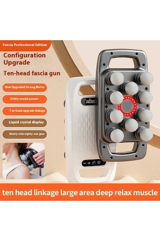 Fochsia Beyaz 9 Modlu 9 Şiddet Seviyeli 4900r Dakika Güçlü Motorlu Ergonomik Tutuşlu Çok Fonksiyonlu Tam Vücut Masaj Aleti Altın