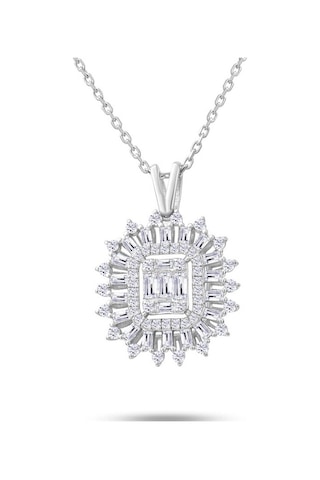 0.65 Karat Baget Pırlanta Kolye 60846364