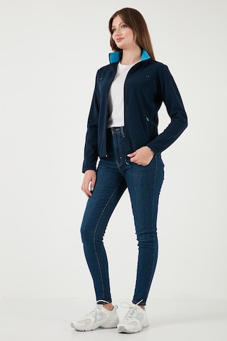 Lela Slim Fit Anti-Pilling Tüylenme Yapmayan Fermuarlı Cepli  Hırka Bayan Polar 5907002 Lacivert