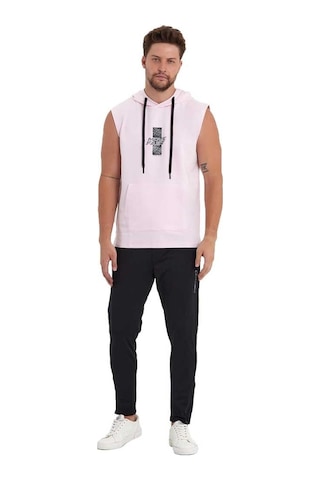 Adams Erkek Kapüşonlu Kanguru Cepli Kolsuz Sweatshirt 001