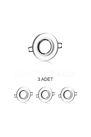 Cata Ct-6555 Ortanca Dekoratif Cam Spot Kasası Gu10 - 3 Lü Paket