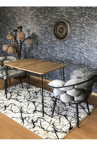 Yirmi15 Metal Ayaklı 70x110 Cm Eclipse Mutfak Masası