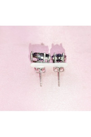 Oriental Kuyumculuk Jewellery Damla Topaz Gümüş Küpe Gümüş