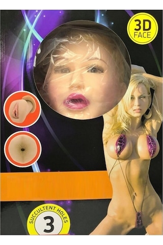 Erofoni Blonde Saçlı Büyük Boy Sesli Ve Titreşimli Realistik 3 İşlevli Şişme Bebek Kadın Manken