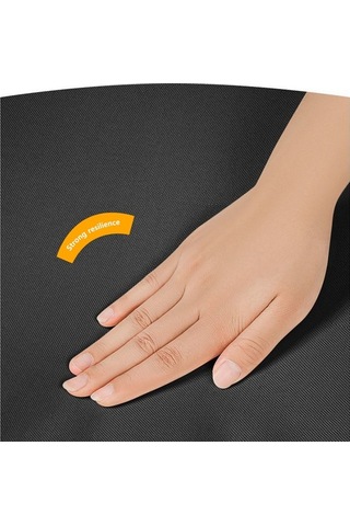 Flybuy Katlanır Güzellik Sandalyesi, Kompakt Portatif Tabure, Dayanıklı Çelik & Oxford Kumaş, Siyah Siyah