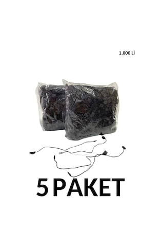 5 Paket 5.000 Adet Kilitli Etiket Ipi Siyah Renk