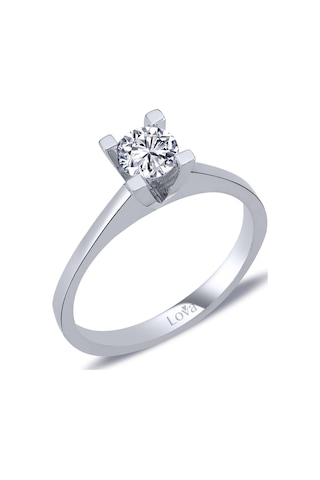 Lova F Renk 0,46 Karat Pırlanta Tektaş Yüzük - Idl - 1030184