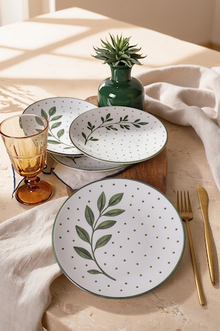 Keramika Botanica Pasta Tabağı 20 Cm 4 Adet 23681-83 Çok Renkli