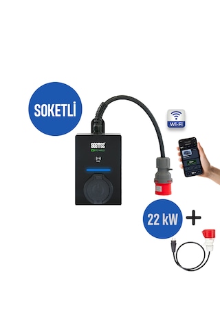 SGSTEC Flex 22kW Soketli Elektrikli Araç Şarj Cihazı