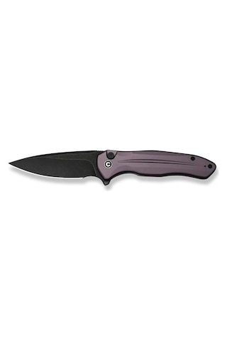 Civivi Button Lock Kitefin Purple Aluminum Handle Black Stonewashed 14c28n Blade Kamp Çakı Mor