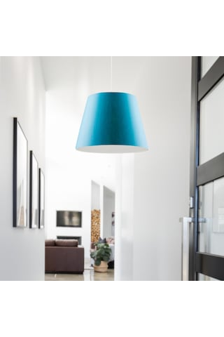 Sofia Konik Tavan Sarkıt Mavi Kumaş Çocuk Odası Hol Antre Mutfak Avize Mavi