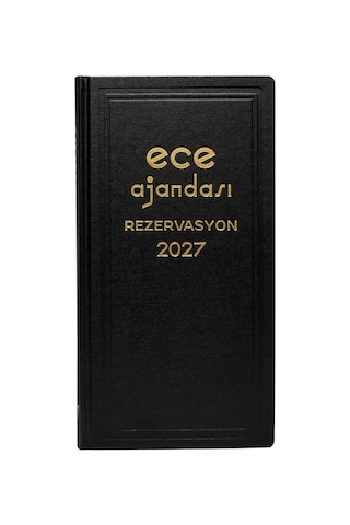 Ece Ajandası Avrasya Rezervasyon 2027 - Tarihli Randevu Takip Rezervasyon Ajandası 17x33 Siyah Ece Ajandası Avrasya Rezervasyon 2027 - Tarihli Randevu Takip Rezervasyon Ajandası 17x33 Siyah