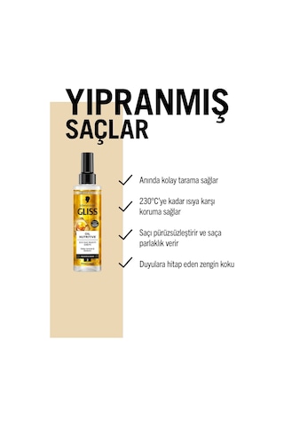 Gliss Oil Nutritive Sıvı Saç Bakım Kremi Kolay Tarama & Besleme 200 ML