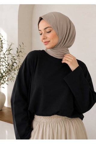 Öners Kadın Tesettür Body Siyah Siyah