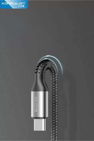 Mey Najmaddin Dc62 3in1 Type-c To 60w Type-c / 12w Lightning / 15w Micro 1.2m Hızlı Şarj Kablo - Siyah Najmaddin Belirtilmemiş
