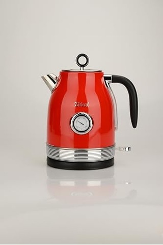 Zln7033 60'li Yılların Retro Su Isıtıcısı, 1,7 Litre,%100 Bpa İçermez, 2000 Watt, Paslanmaz Çelik İç Kısım,