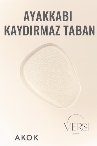 Şeffaf Silikon Kaydırmaz Topuklu Ayakkabı Tabanlığı Konforlu Yumuşak Jel Ped 17gr Şeffaf