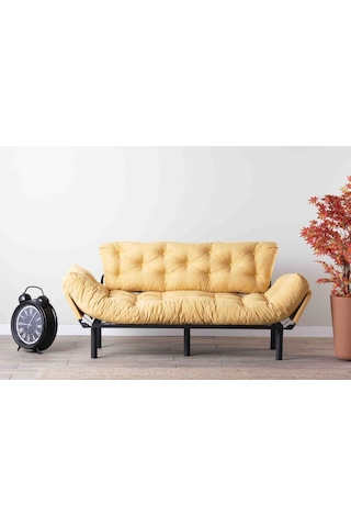 Pafu Nitta Üçlü Kanepe - Hardal