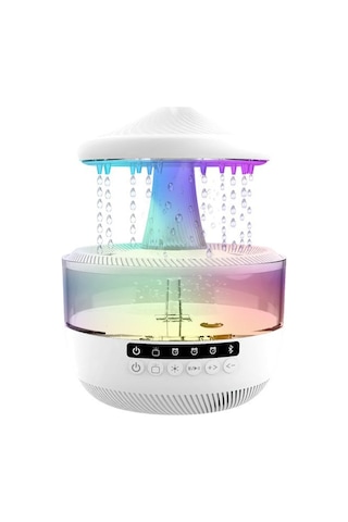 Çeşithane Yağmur Efektli Aroma Difüzör Bluetooth Hoparlör Led Işıklı Hava Nemlendirici