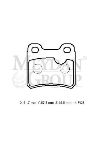 Opel Astra- F- Sd/hb- 95/98 Arka Fren Balatası Kablosuz Disk 61,7x57,3x15,5 Bramax