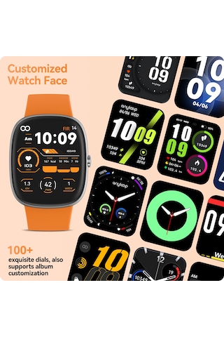 Reedark Anyloop Alw1 Spor Akıllı Saat - 1.69" Ekran, 24/7 Kalp Atımı Ve Spo2 İzleme, Uyku Takibi, Adım Ve Kalori Sayacı, Ip67 Su Geçirmezliği - Turuncu