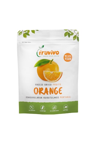Fruvivo 2'li Freeze Dry Paket - 2 Adet Portakal - Dondurularak Kurutulmuş Meyve Cipsi Şeker İlavesiz %100 Doğal Vegan 40 G