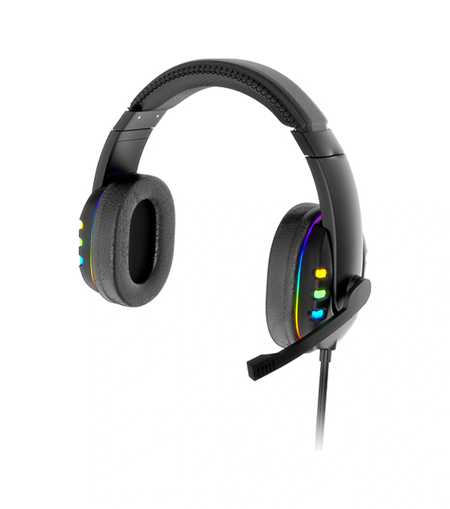 Moveevo Oyun Kulaklığı Ak47 - Dış Mikrofon, Renkli Led Işık, Hızlı Ses Kontrol, 3.5mm + Usb Bağlantı, Siyah - 50mm Hoparlör, Konforlu Taşımacılık