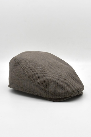 Külah Erkek Dokulu London Kasket Kahve Flat Cap Şapka - Standart Kahverengi