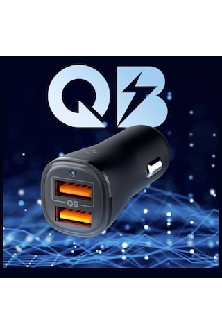 30w Usb-a 2 Port Araç İçi Hızlı Şarj Aleti 18w + 12w Akım Korumalı Güç Adaptörü Çakmaklık İphone & Android & İpad Type-c Pd Ev302 - Acp08700