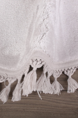 Relax Gri Yuvarlak 100x100 Cm Ponpon Saçaklı Kaymaz Tabanlı Makin Gri
